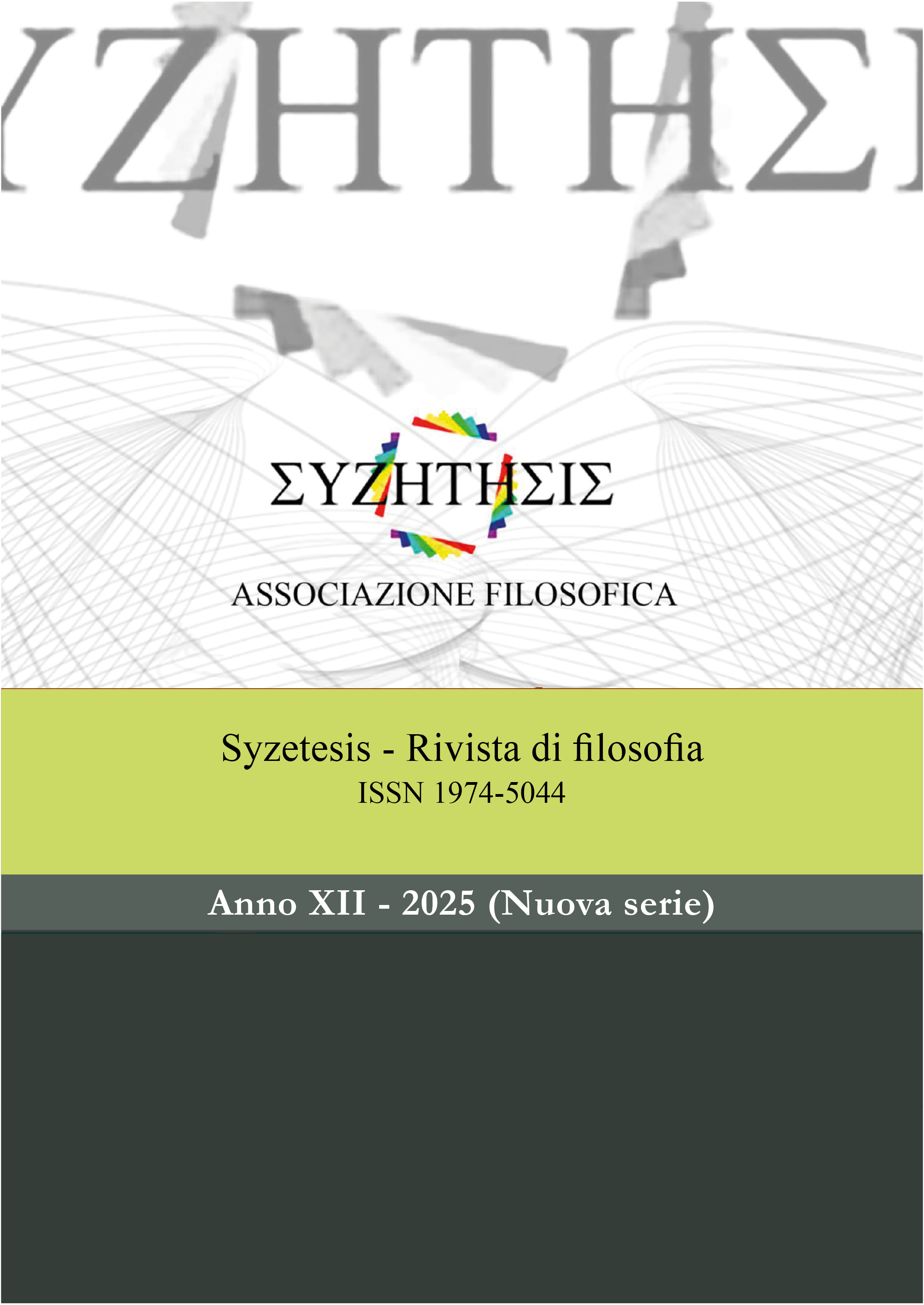 Rivista Fascicolo - 2025 Syzetesis anno 12 2025